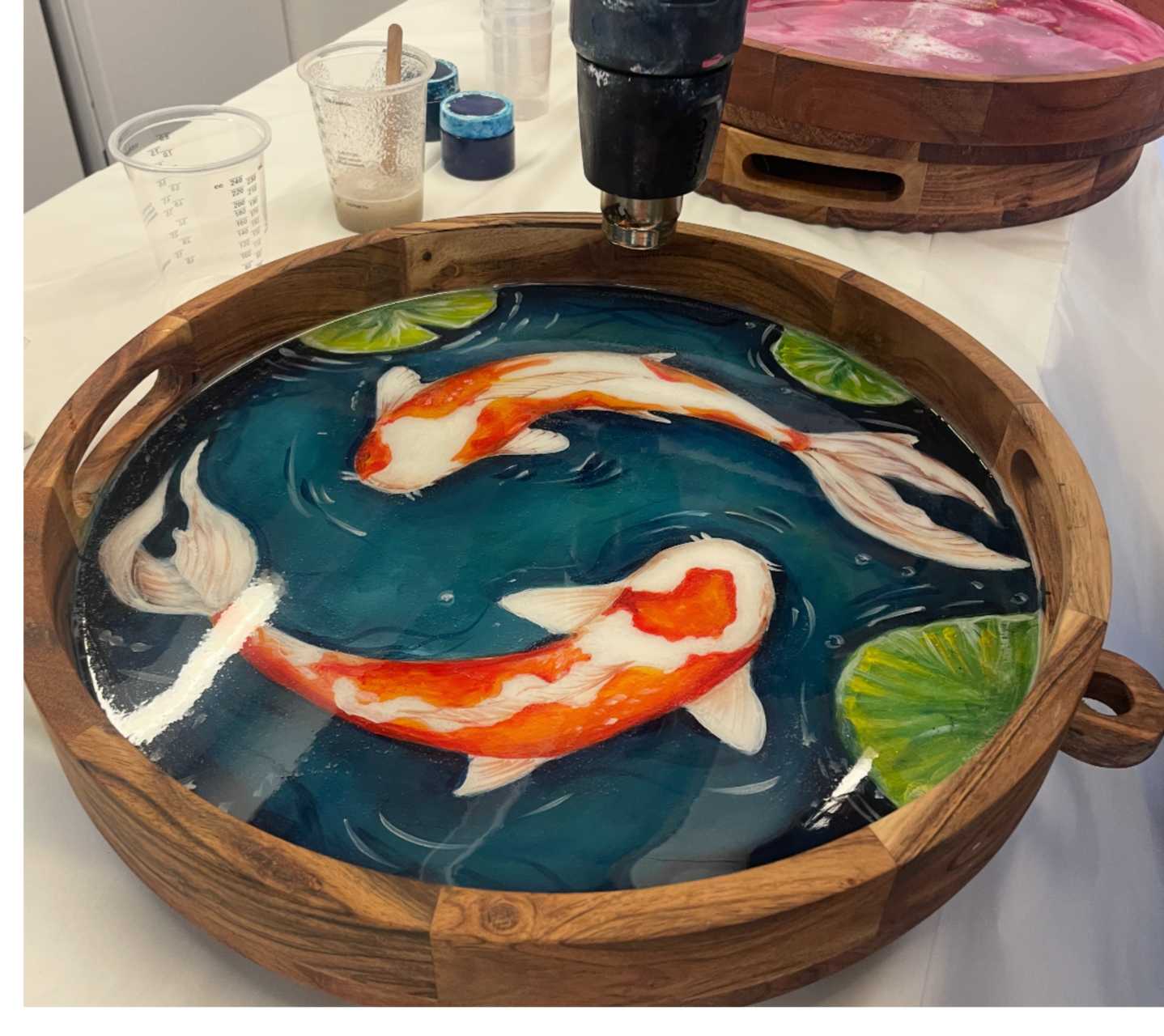 Koi Ahoy! Resin Serving Tray
